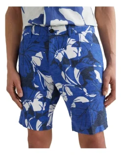 Tommy Hilfiger Harlem Linen Print Modern Chino In Twilight Indigo