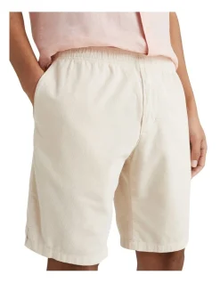 Tommy Hilfiger Harlem Pull On Corduroy Short In Feather White