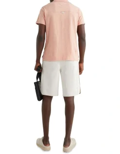 Alternative view of Tommy Hilfiger Tech Linen Slim Polo In Guava