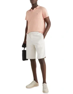 Tommy Hilfiger Tech Linen Slim Polo In Guava 7 Tommy Hilfiger Tech Linen Slim Polo In Guava -Nena & Pasadena Sales 934571800 4 720x928
