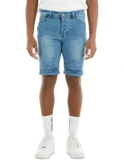 Nana Judy Maverick Denim Short In Washed Indigo