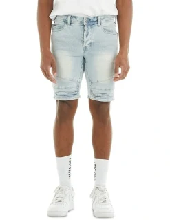 Nana Judy Maverick Denim Short In Washed Out Indigo