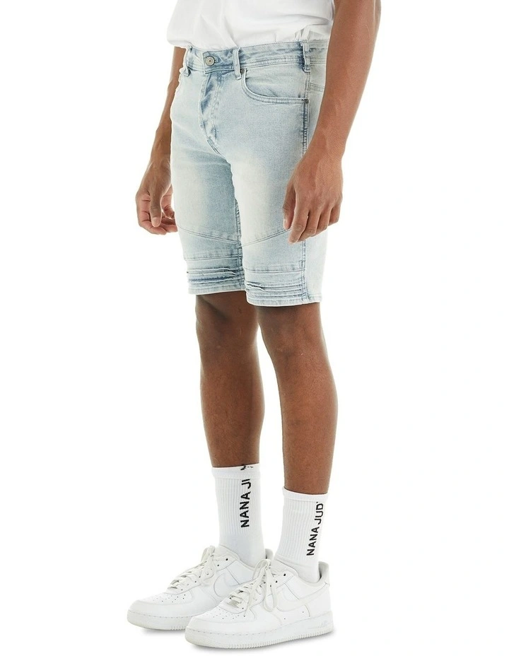 Nana Judy Maverick Denim Short In Washed Out Indigo - Image 2