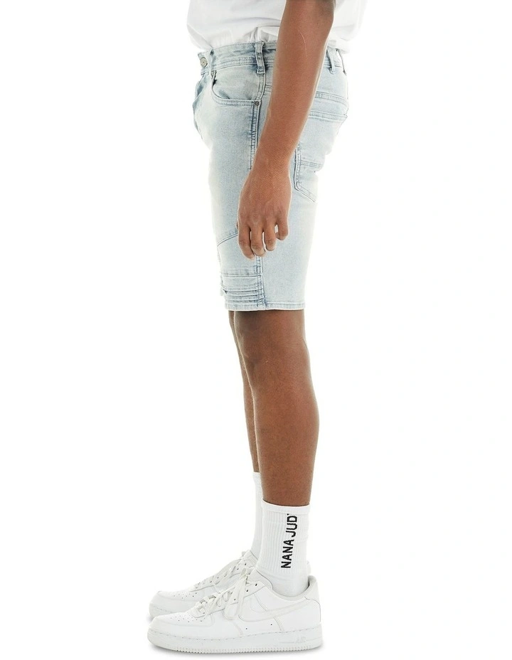 Nana Judy Maverick Denim Short In Washed Out Indigo - Image 3