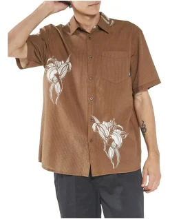 Thrills Royale Short Sleeve Shirt In Brown