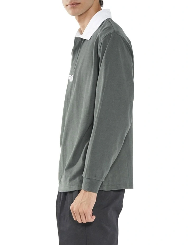 Infinite Thrills Rugby Polo In Green - Image 3