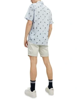 Alternative view of Jack & Jones Aloha Short Sleeve Shirt In Cashmere Blue