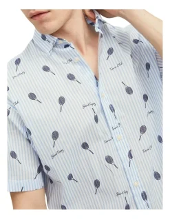 Jack & Jones Aloha Short Sleeve Shirt In Cashmere Blue -Nena & Pasadena Sales 937051390 4 720x928