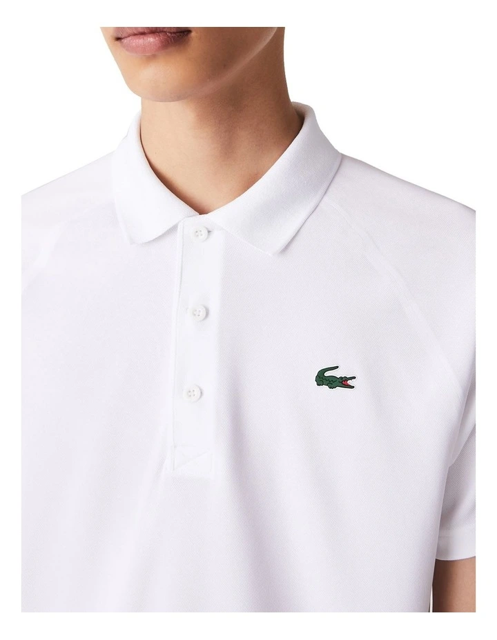 Lacoste Ultra Dry Solid Colour Polo In White - Image 4