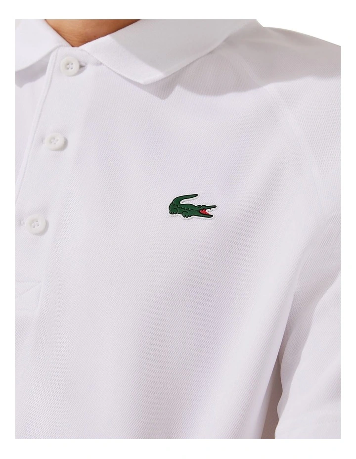 Lacoste Ultra Dry Solid Colour Polo In White - Image 5