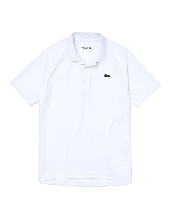 Lacoste Ultra Dry Solid Colour Polo In White - Image 6