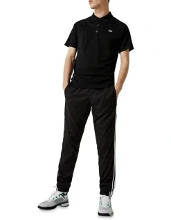 Lacoste Ultra Dry Solid Colour Polo In Black