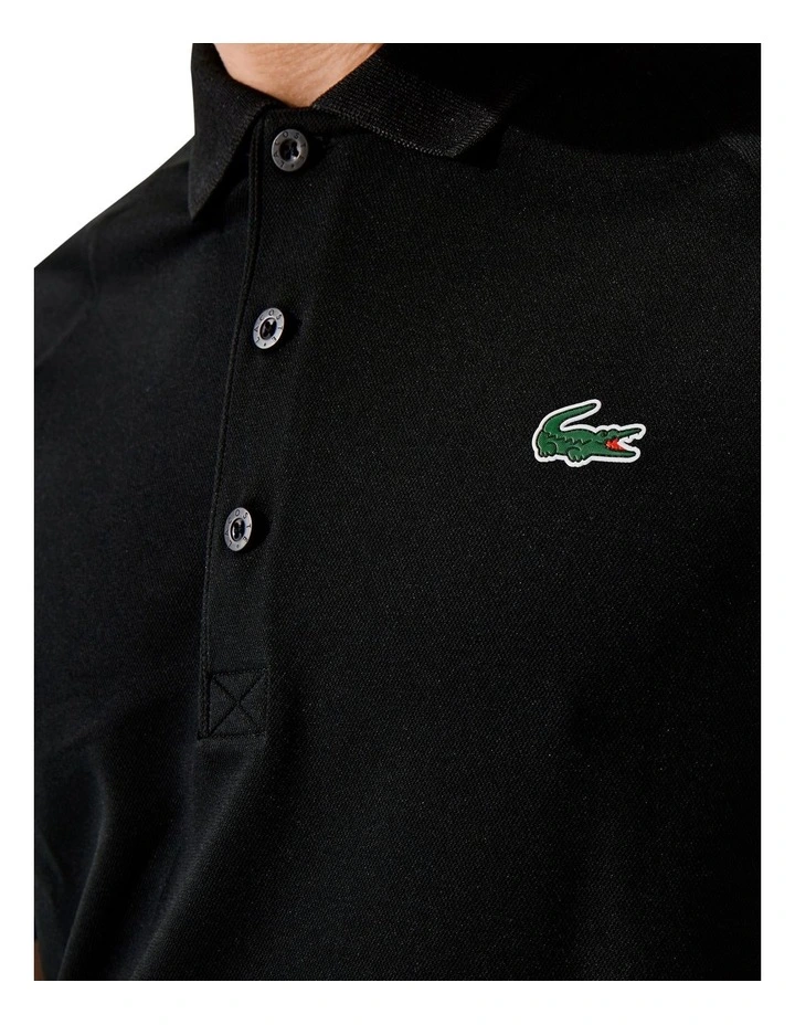 Lacoste Ultra Dry Solid Colour Polo In Black - Image 5