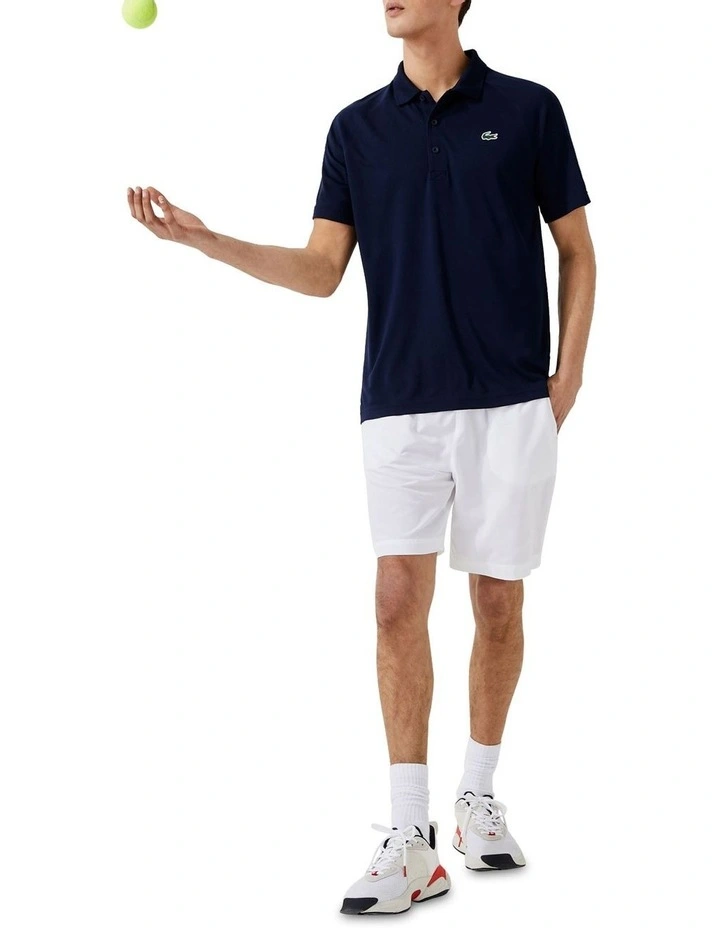 Lacoste Ultra Dry Solid Colour Polo In Navy Blue - Image 4