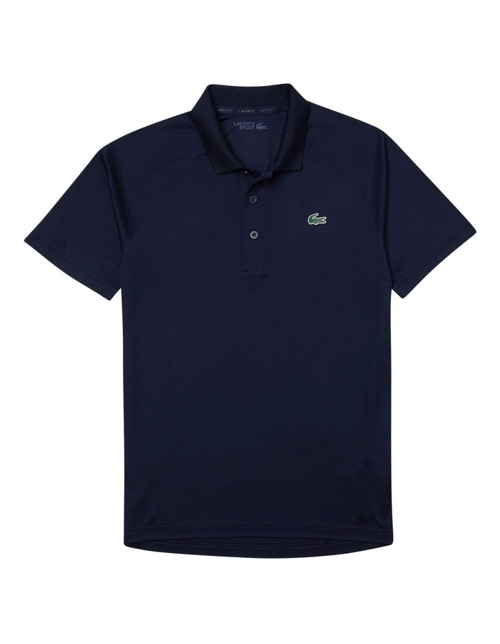 Lacoste Ultra Dry Solid Colour Polo In Navy Blue - Image 7