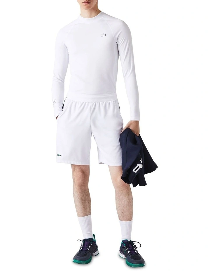 Lacoste Team Leader Ultra Dry Short In White/White