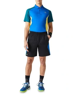 Lacoste Player Recycled Poly Short In Black/Marina
