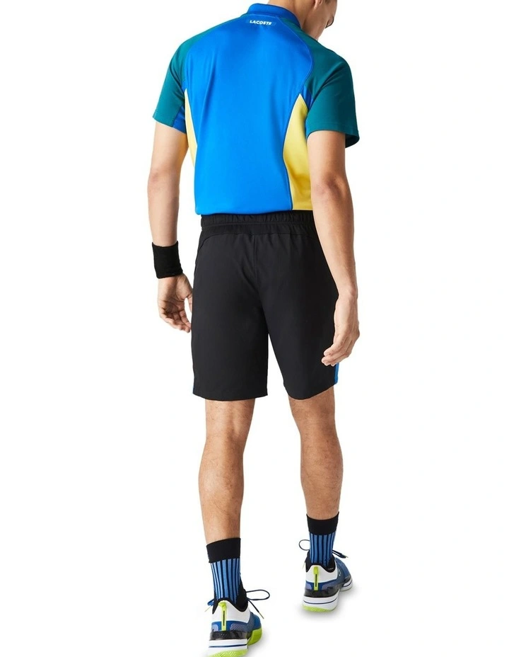 Lacoste Player Recycled Poly Short In Black/Marina - Image 2