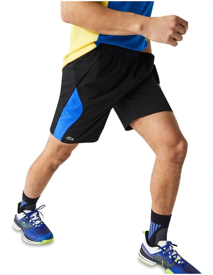 Lacoste Player Recycled Poly Short In Black/Marina - Image 3