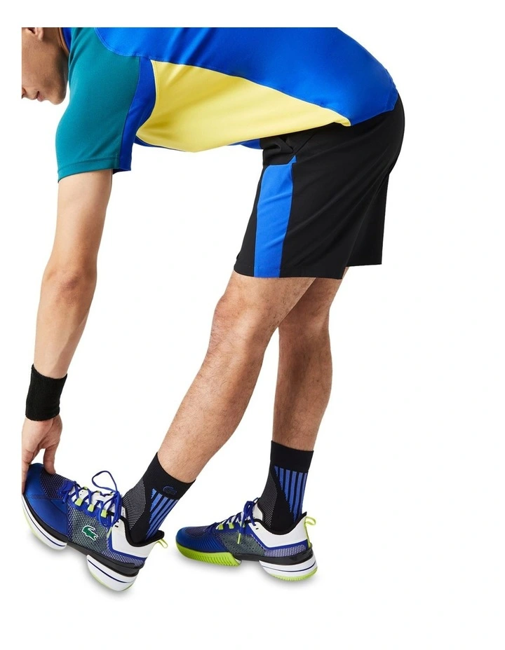 Lacoste Player Recycled Poly Short In Black/Marina - Image 4