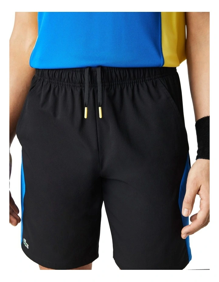 Lacoste Player Recycled Poly Short In Black/Marina - Image 5