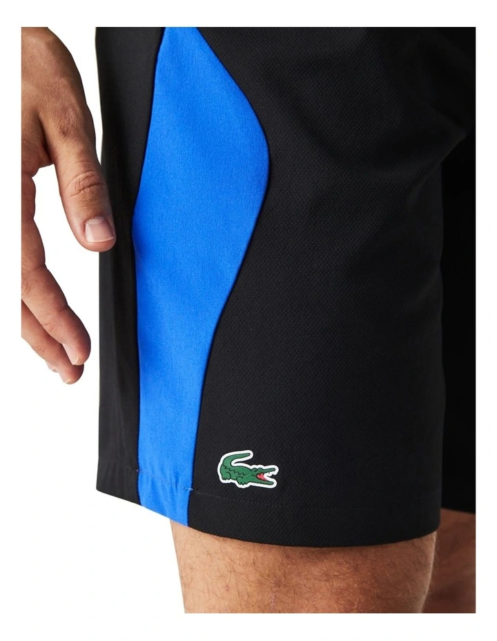 Lacoste Player Recycled Poly Short In Black/Marina - Image 6