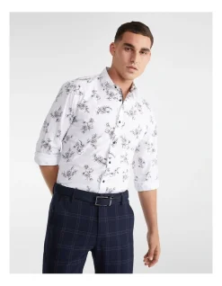 Yd. Clarke Print Shirt In White