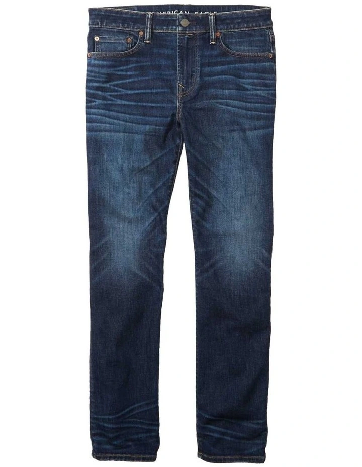 American Eagle AE AirFlex Original Straight Jean In Dark Reflections - Image 3