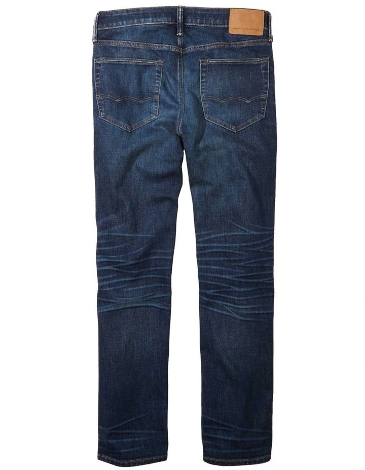 American Eagle AE AirFlex Original Straight Jean In Dark Reflections - Image 4