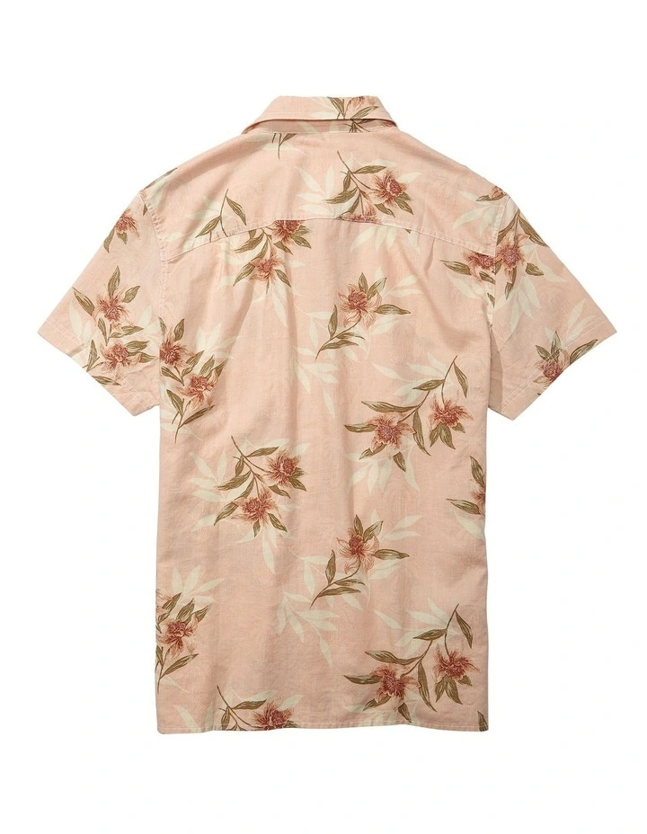 American Eagle Tropical Button-Up Resort Shirt In Pink 5 American Eagle Tropical Button-Up Resort Shirt In Pink - Image 5