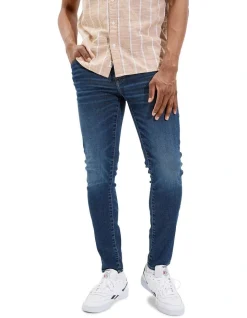 American Eagle AirFlex 360 Skinny Jean In Deep Sea Blue