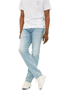 American Eagle AE Flex Original Straight Jean In Light Vintage