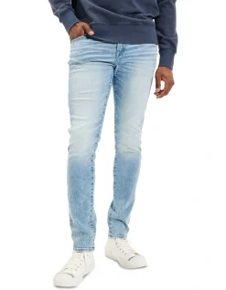 American Eagle AE AirFlex 360 Skinny Jean In Light Bright Indigo