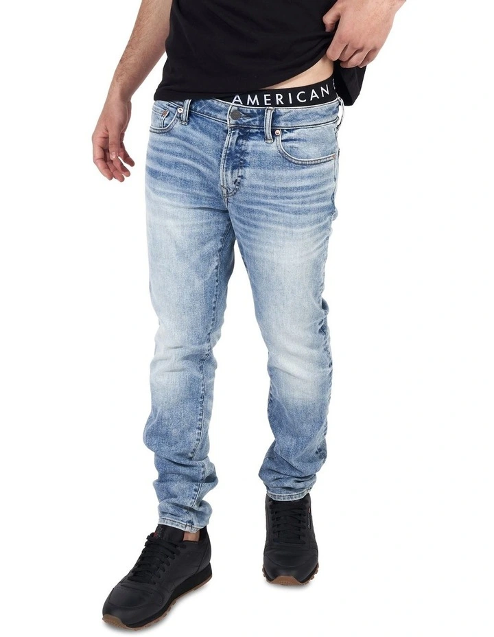 American Eagle AE AirFlex Athletic Skinny Jean In Light Wash 1 American Eagle AE AirFlex Athletic Skinny Jean In Light Wash