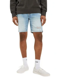 American Eagle AirFlex 9" Denim Short In Authentic Light