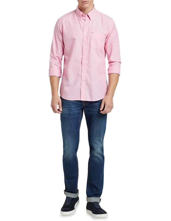 Oxford Portland Regular Fit Shirt In Pink