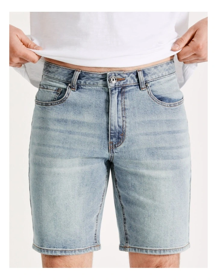 Reserve Talbot Denim Shorts In Light Blue - Image 4