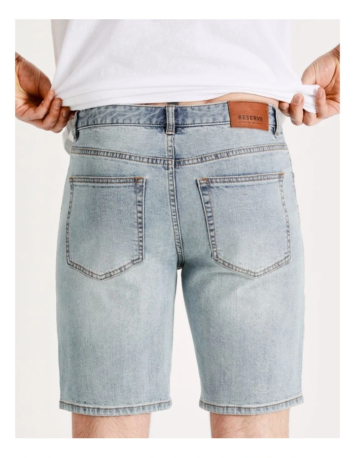 Reserve Talbot Denim Shorts In Light Blue - Image 7