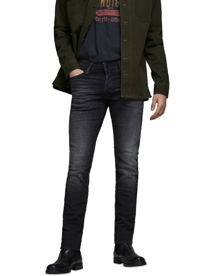 Jack & Jones Tim Original Jeans In Black Denim