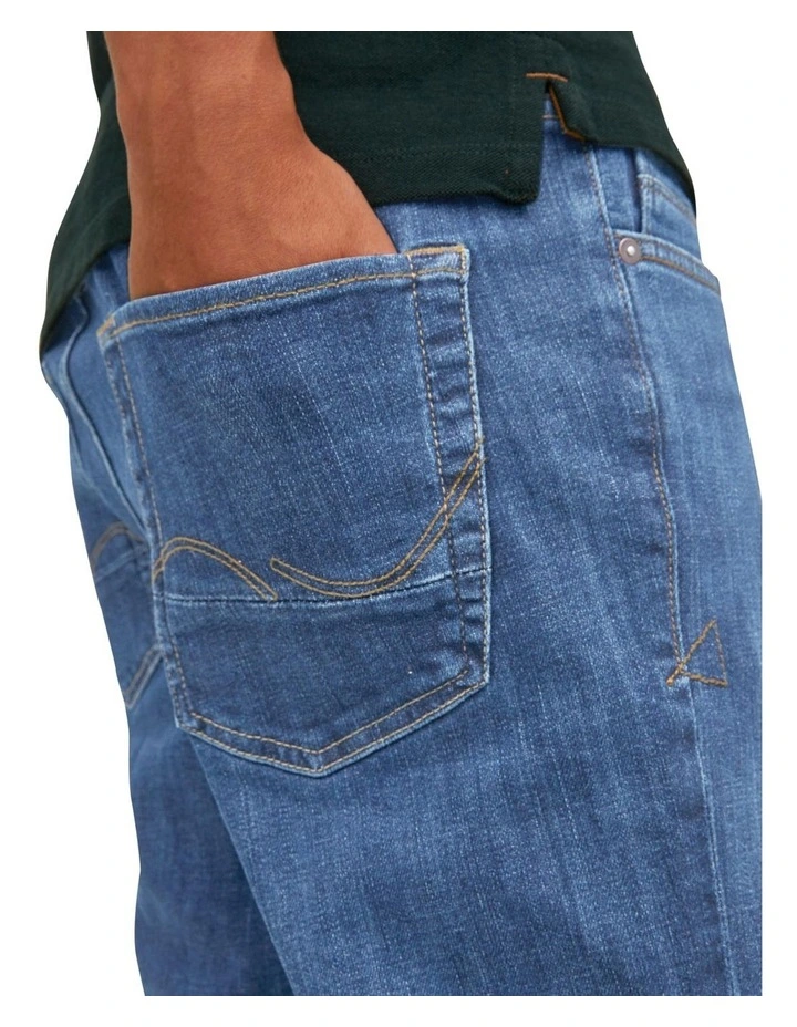 Jack & Jones Tim Vintage 097 Jeans In Blue Denim - Image 5