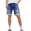 Jack & Jones Rick Icon 207 Denim Shorts In Navy Blazer