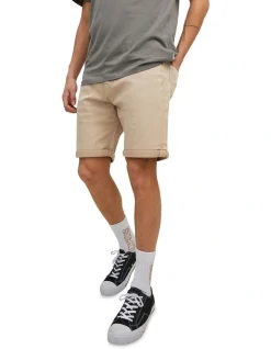 Jack & Jones Rick Icon Coloured Denim Shorts In Oxford Tan