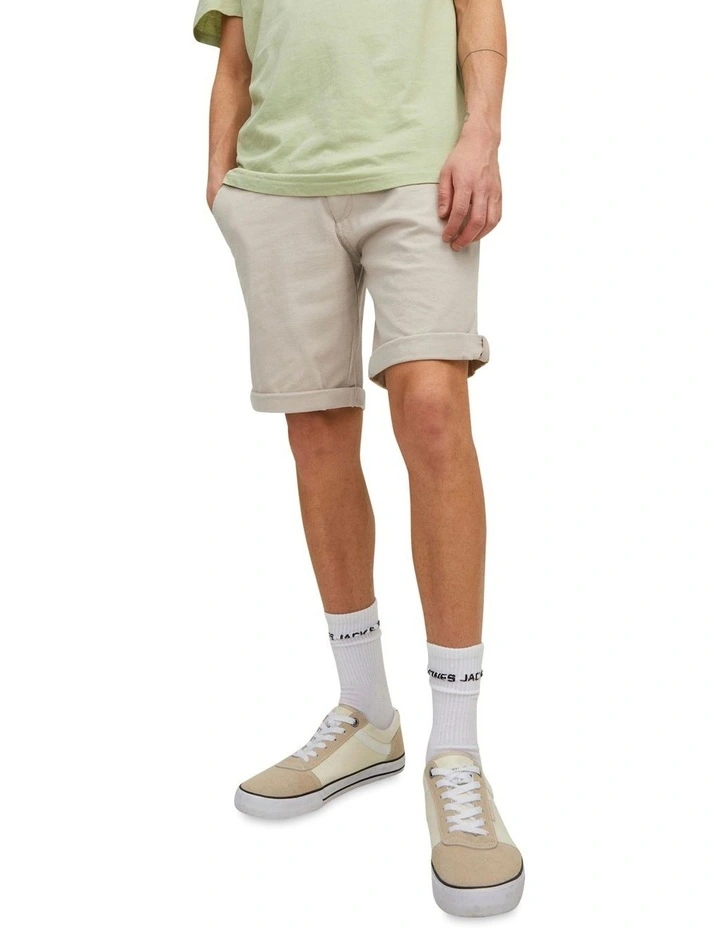 Jack & Jones Fury Chino Shorts In Silver Branch 1 Jack & Jones Fury Chino Shorts In Silver Branch