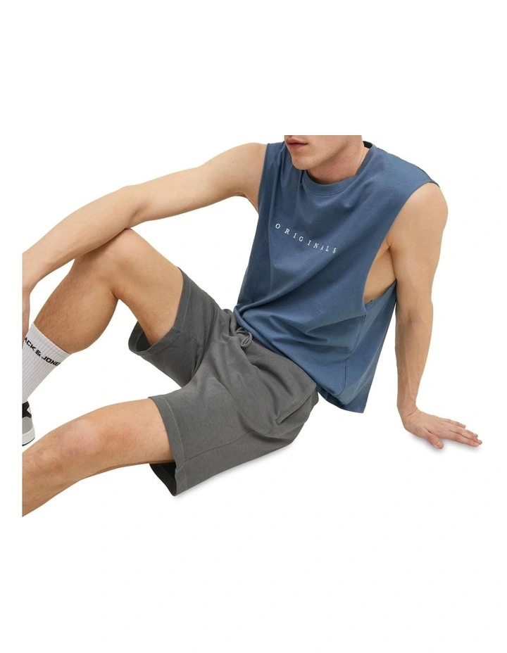 Jack & Jones Rush Sweat Shorts In Asphalt - Image 5