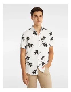 Yd. Warrick Viscose Print Shirt In White