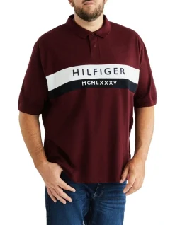 Tommy Hilfiger Chest Embroidered Logo Polo In Red