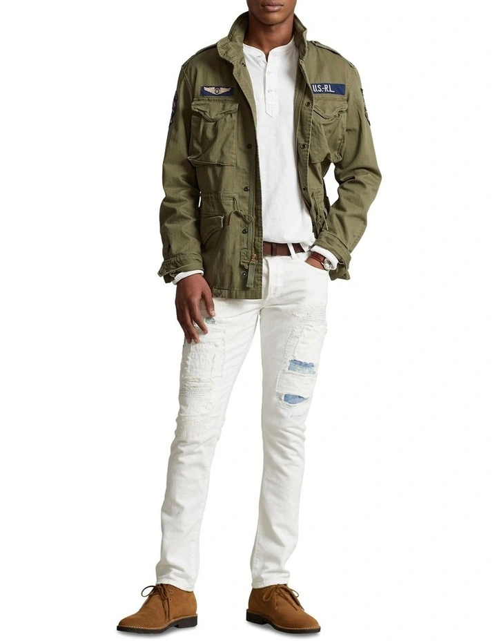 Polo Ralph Lauren Sullivan Slim Distressed Jean In White - Image 3
