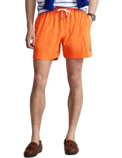 Polo Ralph Lauren 5.75-Inch Traveler Classic Swim Trunk In Orange