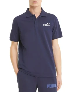 Puma Essential Pique Polo In Navy