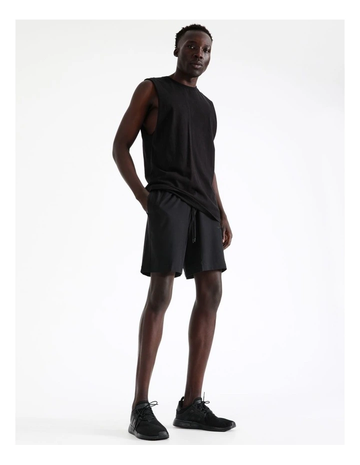 Calvin Klein Stretch Woven Gym Shorts In Black